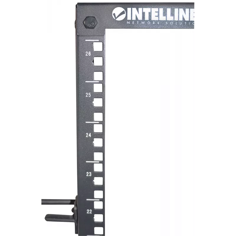 Intellinet 19 collu tīkla statīvs - atvērtais rāmis (4 stabi), 26U, melns, plakanā iepakojumā, max 360 kg
