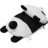 Maciņš LAUT MAGMOJI — Panda dizains, saderīgs ar MagSafe, ABS/plīša/audums/metāls/neilons, melns & balts