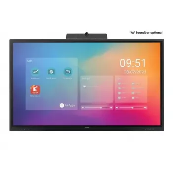 Sharp PN-LC862 86 collu 4K Ultra HD LCD interaktīvais displejs ar skārienekrānu, Android 11, Wi-Fi, 450 cd/m²
