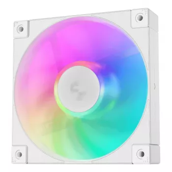 12 cm DeepCool FD12 ARGB datora korpusa ventilators, balts, 400–2050 RPM, hidrauliskais gultnis