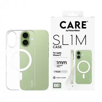 Aizsargmaciņš PanzerGlass CARE™ SL1M Caurspīdīgs ar MagSafe iPhone 17