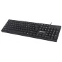 Manhattan vadu USB tastatūra, melna, pilna izmēra taustiņi, 1.5m kabelis, USB-A savienojums, Plug and Play, trīs gadu garantija