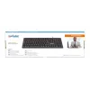 Manhattan vadu USB tastatūra, melna, pilna izmēra taustiņi, 1.5m kabelis, USB-A savienojums, Plug and Play, trīs gadu garantija
