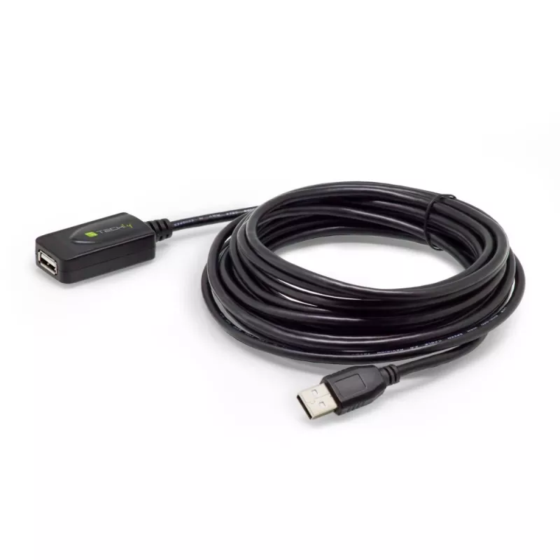 Techly IUSB-REP220TY3 USB pagarinātājkabelis USB 2.0 20 m USB A Melns
