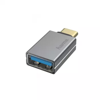 Hama 00200300 piederumu pārveidotājs USB Type-A uz USB Type-C, pelēks