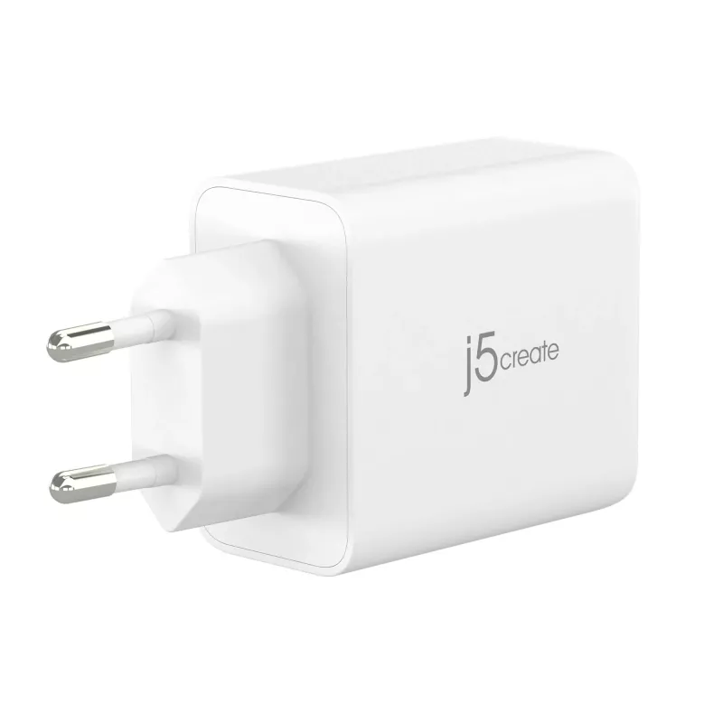 j5create JUP3365E-EN 65W GaN USB-C® 3-Port lādētājs, iekštelpu, AC, balts