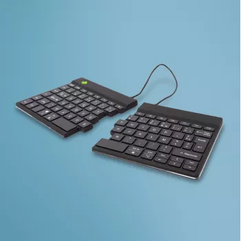 R-Go Tools ergonomiskā tastatūra R-Go Split Break ar pārtraukuma programmatūru, ergonomiska sadalīta tastatūra, AZERTY (FR), Bluetooth, melna