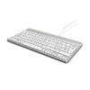 R-Go Tools ergonomiskā tastatūra R-Go Compact Break, kompakta tastatūra ar pārtraukumu programmatūru, AZERTY (BE), vadu, balta