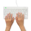 R-Go Tools ergonomiskā tastatūra R-Go Compact Break, kompakta tastatūra ar pārtraukumu programmatūru, AZERTY (BE), vadu, balta