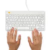 R-Go Tools ergonomiskā tastatūra R-Go Compact Break, kompakta tastatūra ar pārtraukumu programmatūru, AZERTY (BE), vadu, balta