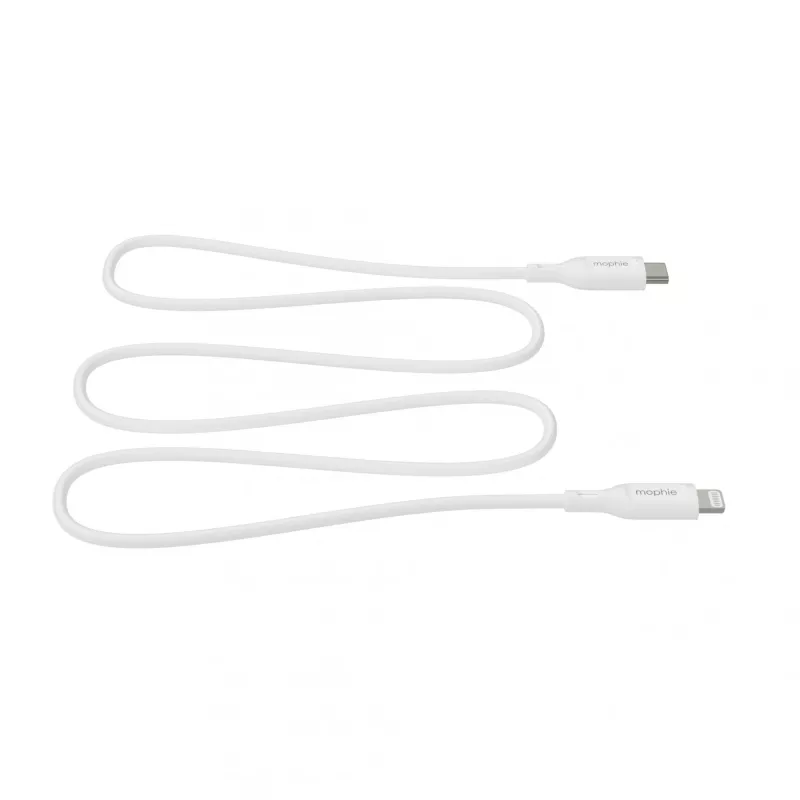 mophie essentials Lightning uz USB-C lādēšanas kabelis (1M) Balts