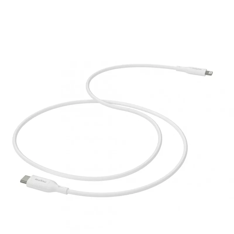 mophie essentials Lightning uz USB-C lādēšanas kabelis (1M) Balts