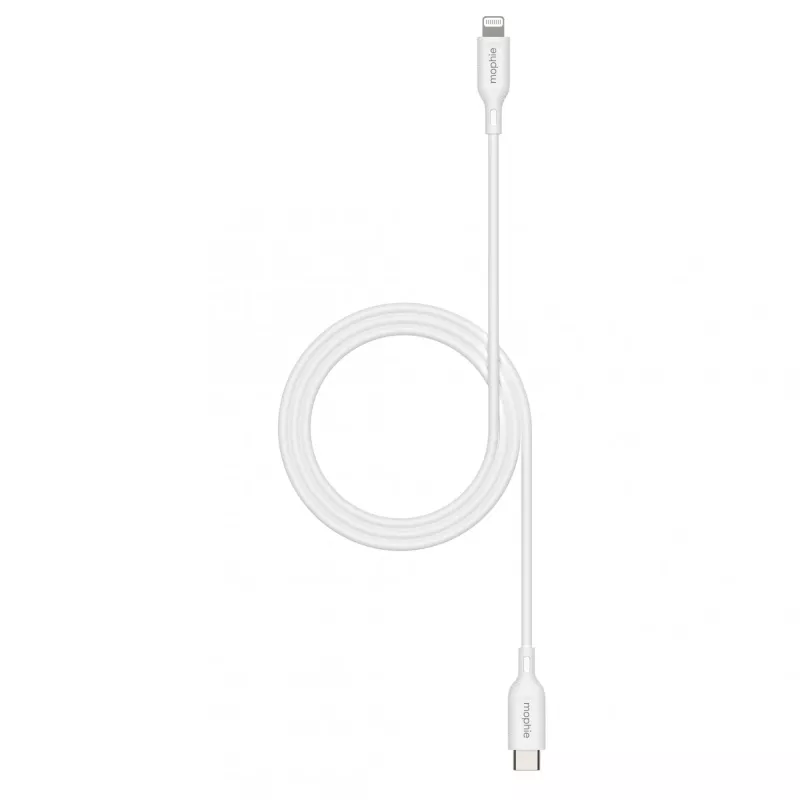 mophie essentials Lightning uz USB-C lādēšanas kabelis (1M) Balts