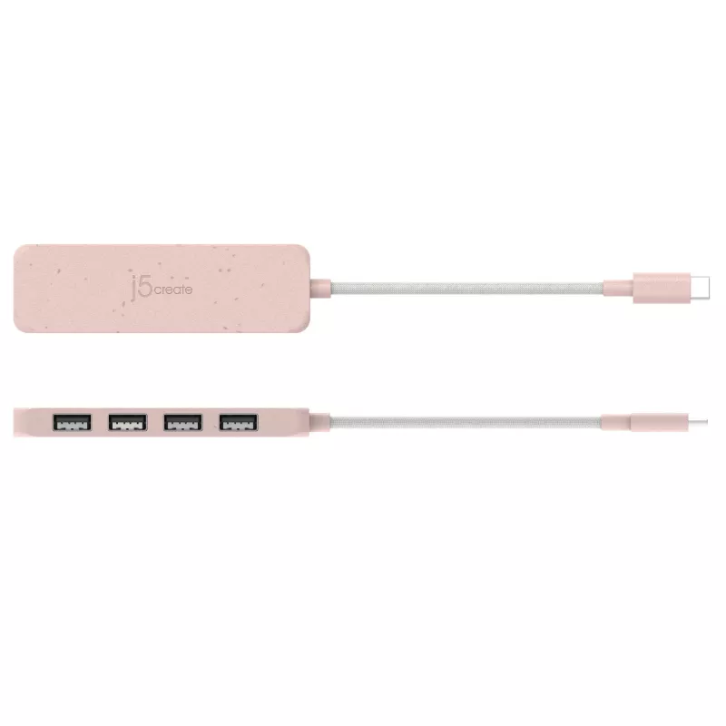 j5create JCH341ER-N videi saudzīgs USB-C sadalītājs ar 4 USB-A portiem Gen 2, 10 Gbps