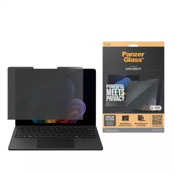 PanzerGlass® Privātuma ekrāna aizsargs Microsoft Surface Laptop 7. izdevums 13,8'' | Īpaši plats