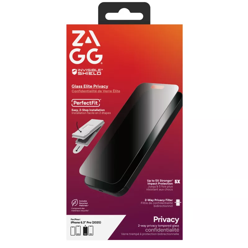 InvisibleShield Glass Elite Privātuma Ekrāna Aizsargs Apple iPhone 17 Pro