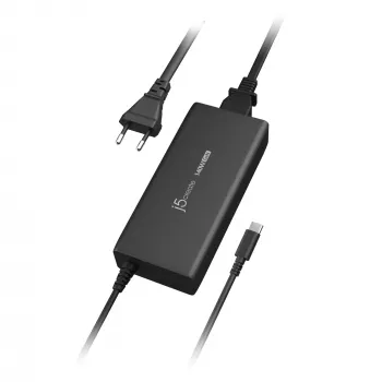 USB-C GaN lādētājs j5create JUP17140 140W PD3.1, iekštelpu, melns, 59×127×30.5 mm