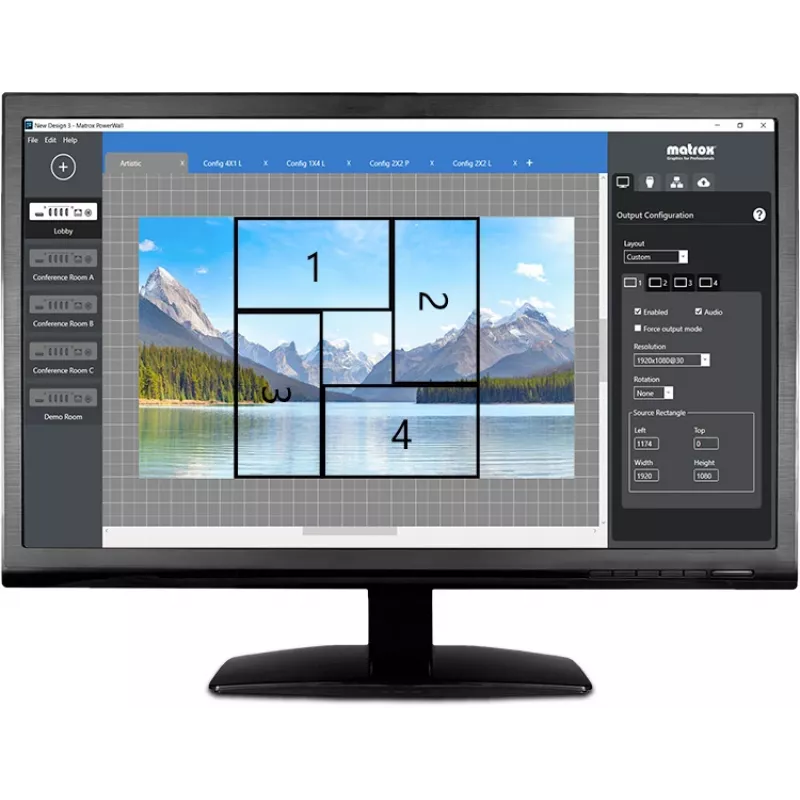 Matrox QuadHead2Go Q185 daudzmonitoru kontrolleris / Q2G-DP4K2