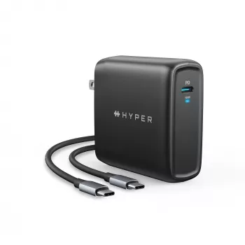 TARGUS 100W GaN lādētājs klēpjdatoram, viedtālrunim, planšetei — 1× USB-C, 2 m kabelis, melns