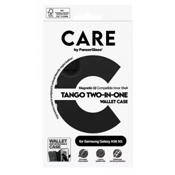 PanzerGlass Tango Two-in-One mobilā telefona maciņš 17 cm (6,7 collu) Maks maciņš Melns