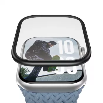 Aizsargstikls PanzerGlass Black Metal Frame Apple Watch (PG38147)
