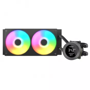 Viss vienā CPU šķidruma dzesētājs Cougar Poseidon Vistek 240, ARGB, 240mm radiators, 120mm ventilatori, 700–2500 RPM, melns