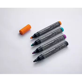 Marķieris Sigel BA011 4 gab. Melns, Fuksīns, Oranžs, Tirkīzs