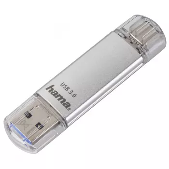 Hama C-Laeta USB zibatmiņa 16 GB USB Type-A / USB Type-C 3.2 Gen 1 (3.1 Gen 1) Sudraba