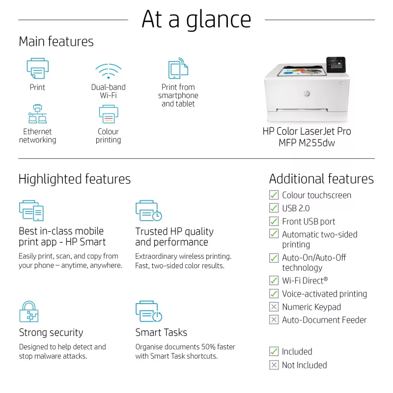 Printeris HP Color LaserJet Pro M255dw Lāzera Krāsu