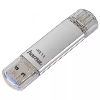 Hama C-Laeta USB zibatmiņa 32 GB USB Type-A / USB Type-C 3.2 Gen 1 (3.1 Gen 1) Sudraba