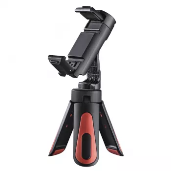 Hama Pocket II rotācijas statīvs viedtālrunim/planšetdatoram 3 kājas Melns, Sarkans