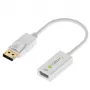 Techly DisplayPort 1.2 vīrišķais / HDMI sievišķais adapteris 15cm balts IADAP DP-HDMIF2