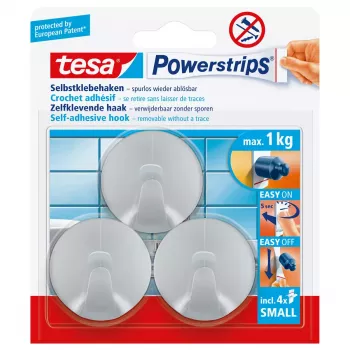 Universāls āķis Tesa Powerstrips Hooks Small ROUND, 3 gab.