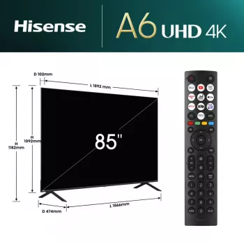 Hisense 85A6N ČR 85 collu UHD 4K televizors