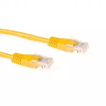 ACT Yellow 1 metrs U/UTP CAT6 savienojuma kabelis ar RJ45 savienotājiem