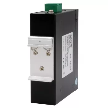 EXSYS EX-61001 seriālo ierīču serveris, Ethernet uz 1x RS-232/422/485, kopā ar DIN sliedes komplektu un strāvas adapteri