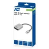 Karšu lasītājs ACT AC7056 USB 3.2 Gen 1 Type-C Pelēks Alumīnijs MicroSD SD