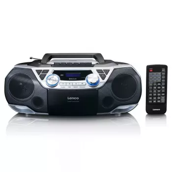 Pārnēsājamais radio Lenco SCD-720SI ar DAB+ un FM uztvērēju, Bluetooth 5.0, CD/MP3 atskaņotāju un kasešu magnetofonu