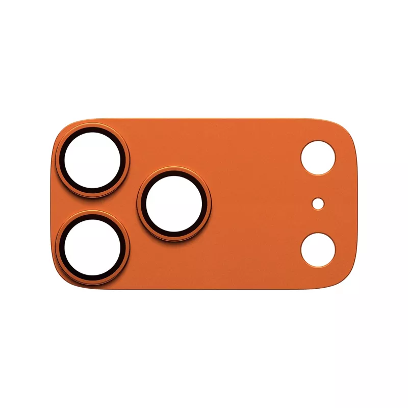 Kameras aizsargs PanzerGlass Fender iPhone 17 Pro Max, silikons, Cosmic Orange, skrāpējumu un triecienu izturīgs