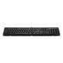 HP 125 vadu tastatūra, pilna izmēra, USB, membrānas, QWERTY, melna