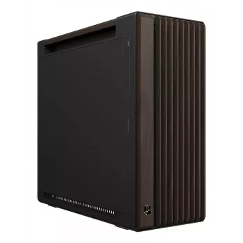 PC korpuss ASUS ProArt PA602 Wood Edition Midi Tower — Melns ar koku, atbalsta ATX/EATX, 2x200mm priekšā, 1x140mm aizmugurē