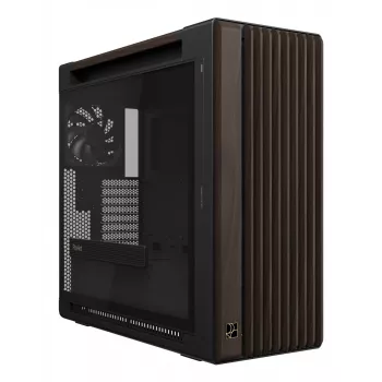 ASUS ProArt PA602 Wood Edition Modern Black - Midi Tower ar stikla paneli un koka priekšpusi