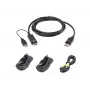 KVM kabeļu komplekts ATEN 1.8M USB Universal Secure KVM Cable Kit — 1,8 m, USB tastatūra/pelīte, DisplayPort konsole, melns