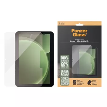 Aizsargstikls PanzerGlass Samsung Galaxy Tab Active5 Pro — Ultra-Wide Fit, rūdīts stikls/PET, caurspīdīgs