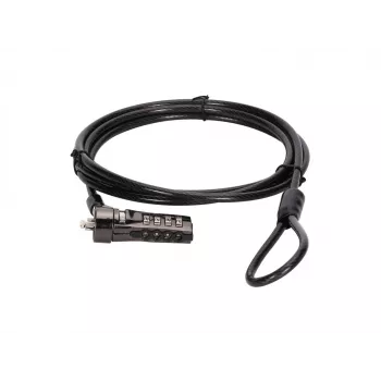 Conceptronic CUSTODIO01BS Kombinācijas slēdzene klēpjdatoram, standarta drošības slots, 1,8 m