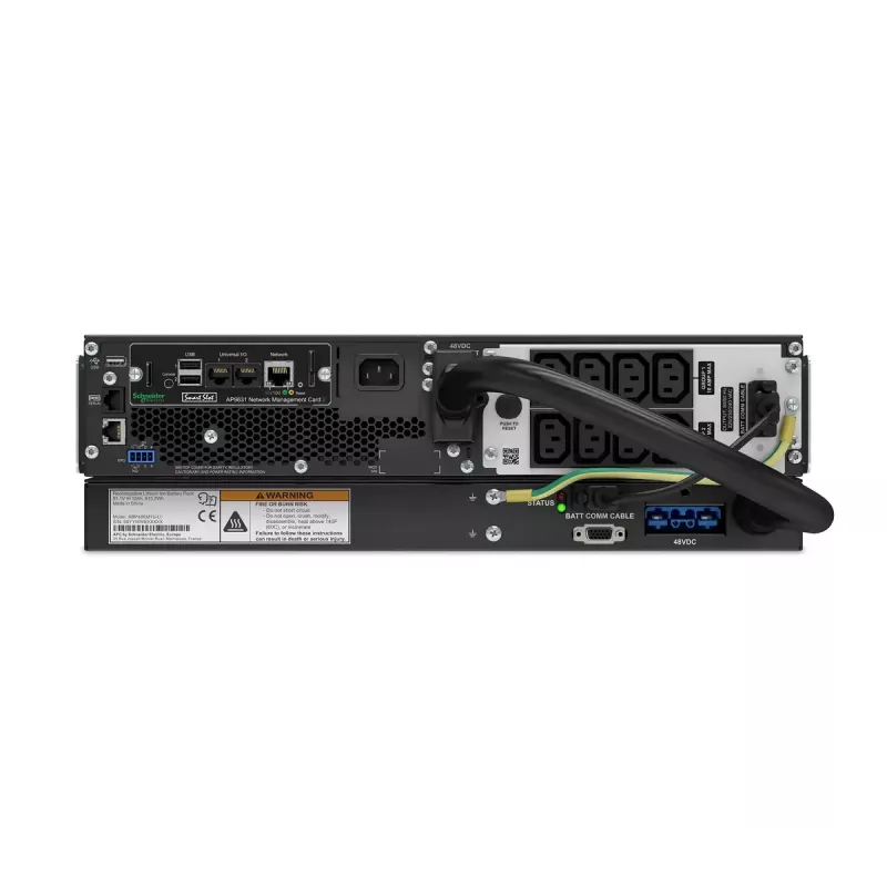 APC Smart-UPS On-Line 1500VA, Rackmount 2U, 230V, 8x C13, Tīkla karte, ar sliežu komplektu, Lietots