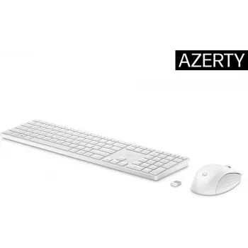 HP 650 Bezvadu tastatūras un peles komplekts Pilna izmēra membrānas Baltā krāsā