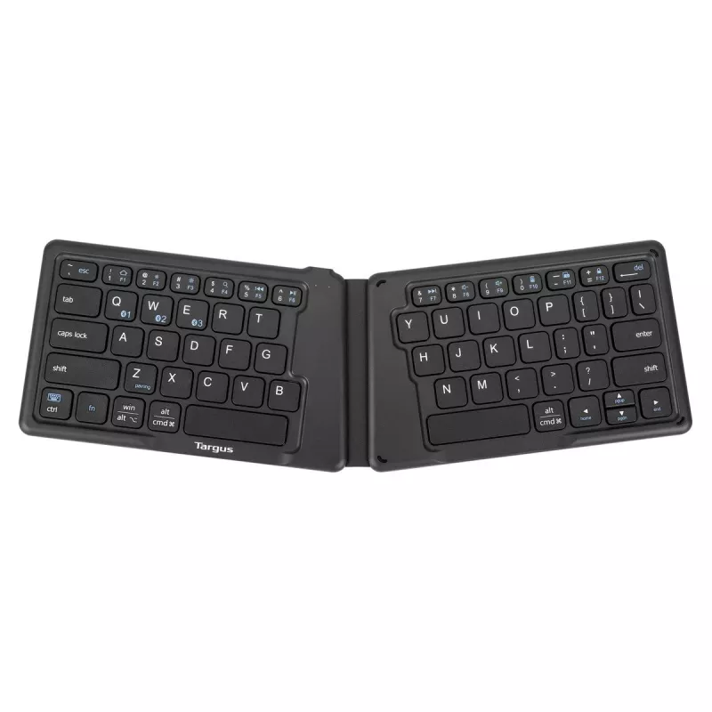 Targus AKF003UK salokāma Bluetooth tastatūra, QWERTY UK, melna