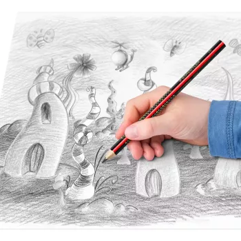 Zīmulis Staedtler Jumbo 2B sešstūrains, vads Ø 3 mm, daudzkrāsains, 1 gab.