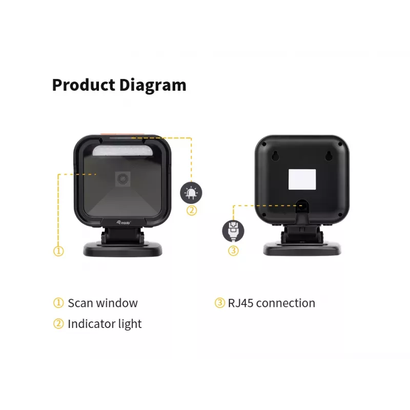 Fiksēts svītrkodu lasītājs Equip USB 2D Omnidirectional Desktop Scanner 1MP